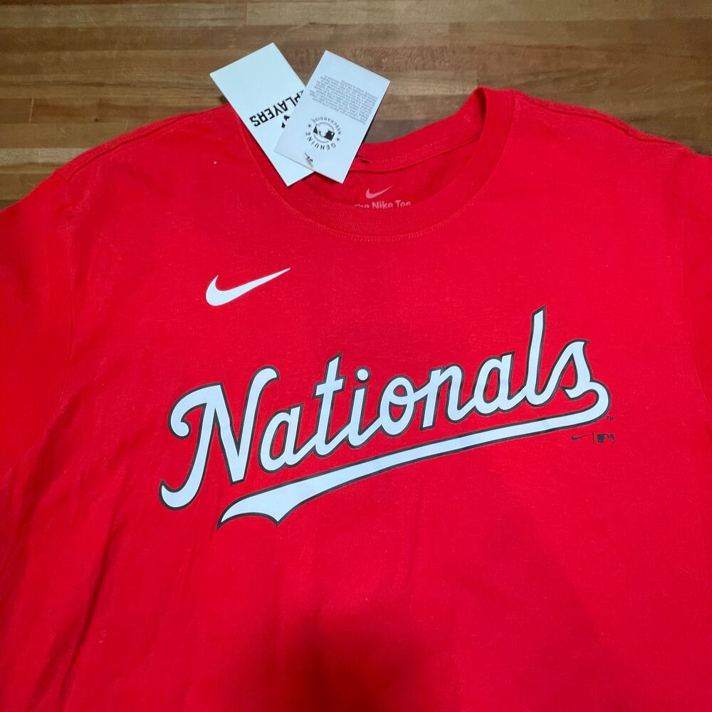 Washington Nationals #40 Gray Nike tee shirt Red Large - Picture 7 of 7